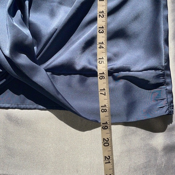 RO&DE Anthropologie Silky Satin & Lace Camisole Mediterranean Blue Feminine NEW - Picture 11 of 13